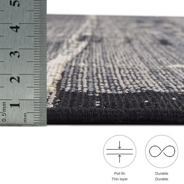 Gewebter Outdoorteppich mit abstrakten Muster Auora Grau 80x165 cm