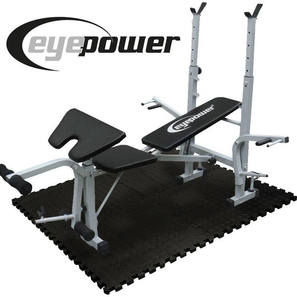 4er Set Bodenmatte mit Rand - 63x63x1cm Trainingsmatte
