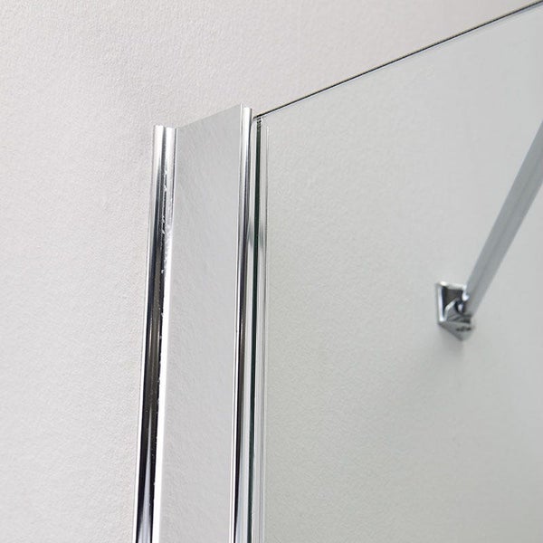 2-teilige Badewannenfaltwand aus 6mm Sicherheitsglas, faltbar | Giada