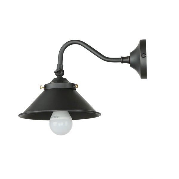 Wandleuchte aus Metall mit Lampenschirm in Kegelform