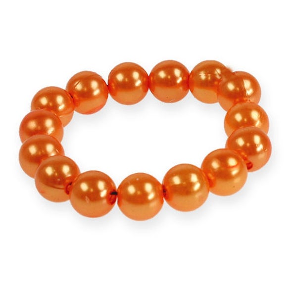 Orangefarbenes Perlenarmband