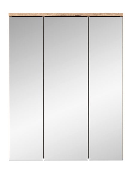 Mason Spiegelschrank Bad 3 Türen Eiche dekor. 60 X 18 X 77 cm