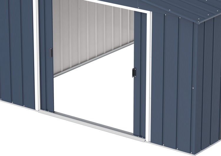 Metall Gerätehaus 322x354 cm Gartenhaus Schiebetür