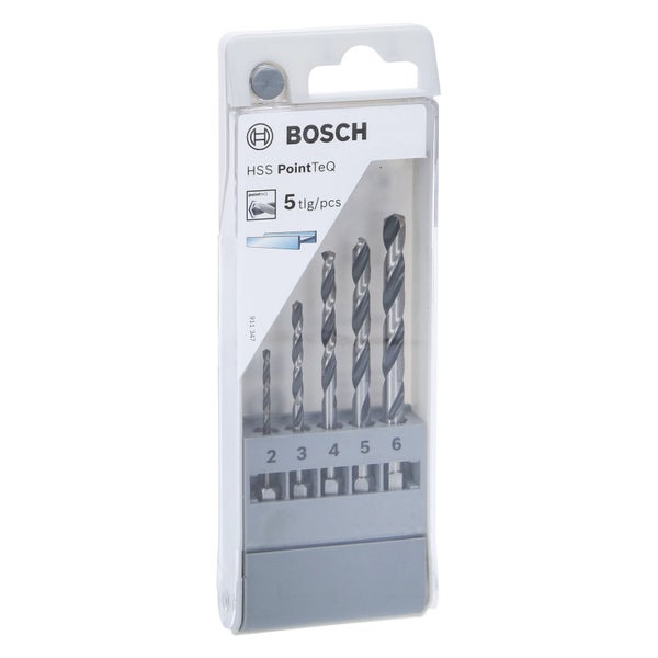 Bosch HSS PointTeQ Sechskantbohrer-Set 5tlg. 2/3/4/5/6 mm - 2607002825