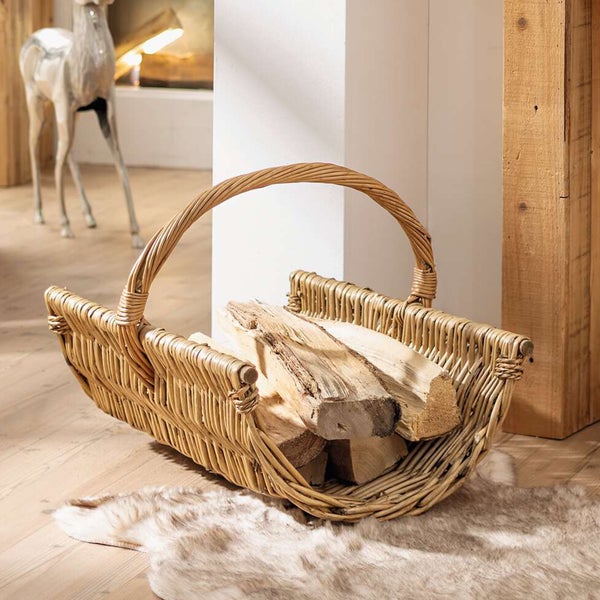 FRANK FLECHTWAREN | Holzkorb Trend-Weide, WEIDE, 59 x 40 x 19 cm, GH 41 cm