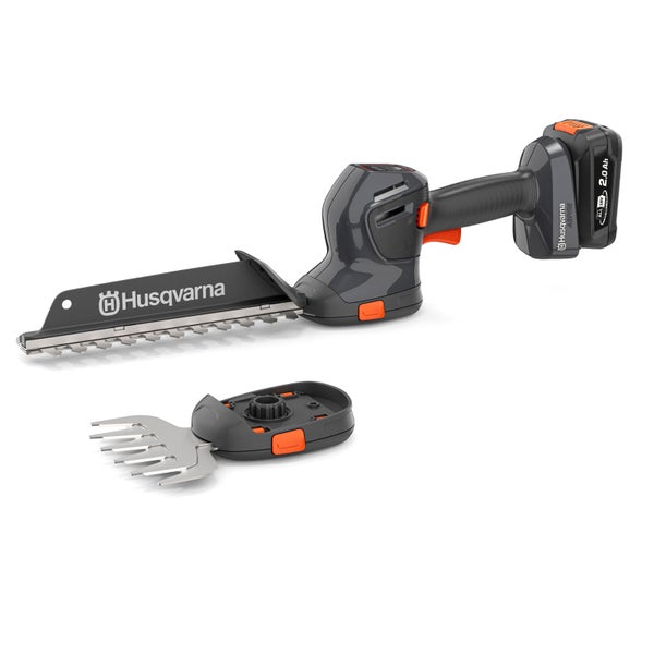 Husqvarna Akku-Grasschere und Strauchschere mit Zubehör