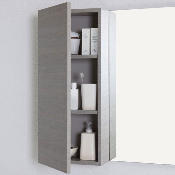 Möbelset für das Badezimmer in grauer Farbe, 90 cm | Manhattan