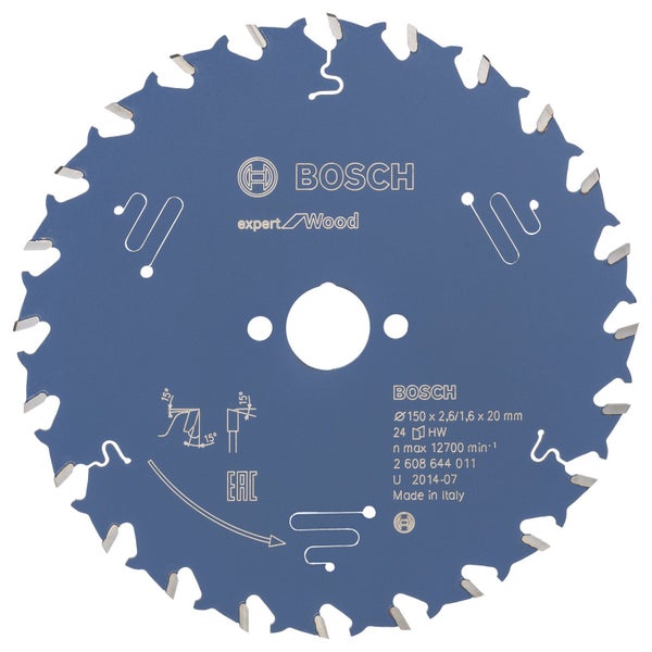 Bosch Kreissägeblatt Expert for Wood für Handkreissägen 150 x 20 x 2,6 mm 24 - 2608644011