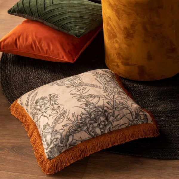 Moya Kissenbezug - Mit Blumenmuster 45x45 cm, Beige