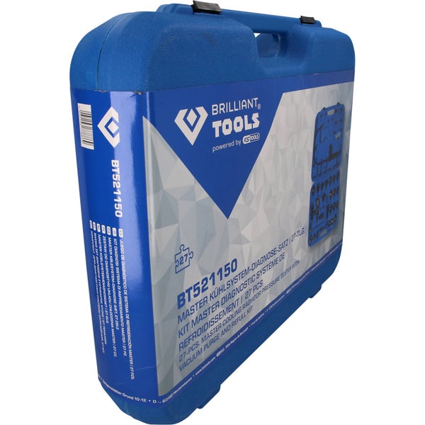 Brilliant Tools Master Kühl System Diagnose Satz in einem blauen Koffer