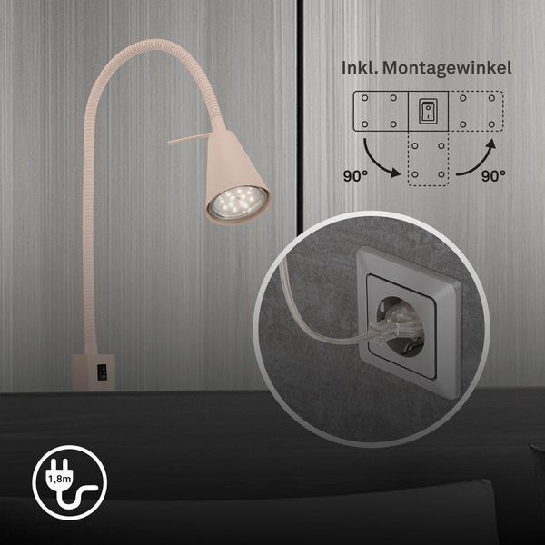 LED Wandleuchte innen LED Wandlampe Bettleuchte Leselampe Schwenkbar