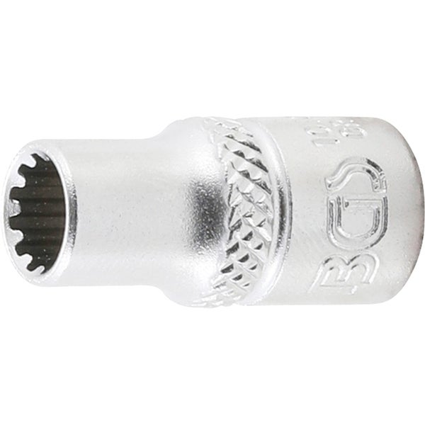 BGS Steckschlüssel-Einsatz Gear Lock Antrieb Innenvierkant 6,3 mm (1/4) SW 6 mm - 10106