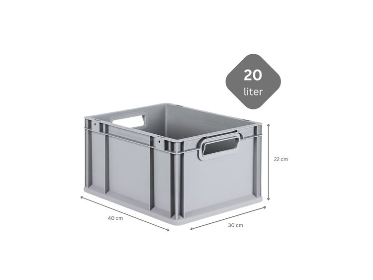 PROREGAL Eurobox NextGen Grip HxBxT 22 x 30 x 40 cm 20 Liter Griffe
