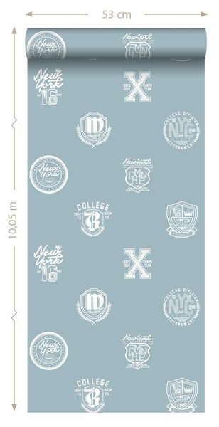 Tapetenrolle mit New York Motiven, 53 cm breit und 10,05 m lang
