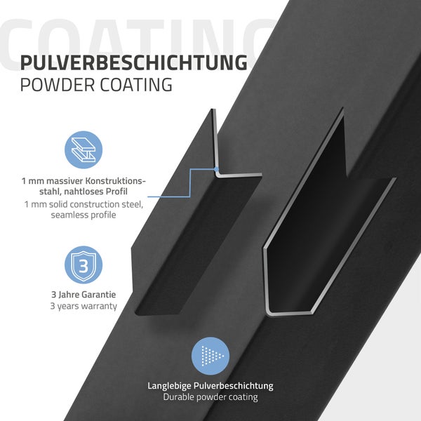 ML-Design 2er Set Tischkufen ARROW B44xH72 cm V-Form, Metall Schwarz, Industriedesign,  Kufengestell für Esstische & Schreibtische, Tischgestell Tischbeine Tischuntergestell Möbelfüße für DIY-Projekte