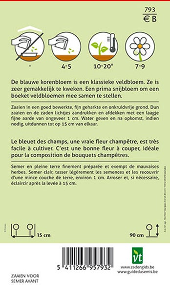 Anweisungen zum Säen von Kornblumen