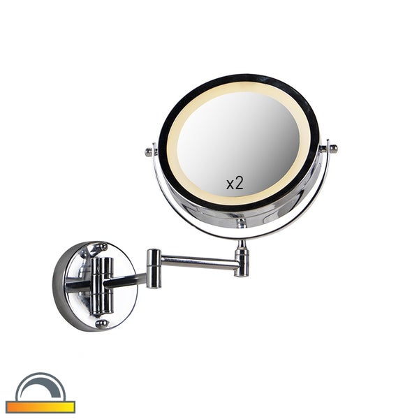 Design Wandspiegel Chrom inkl. LED dunkel bis warm einstellbar IP44 - Vicino