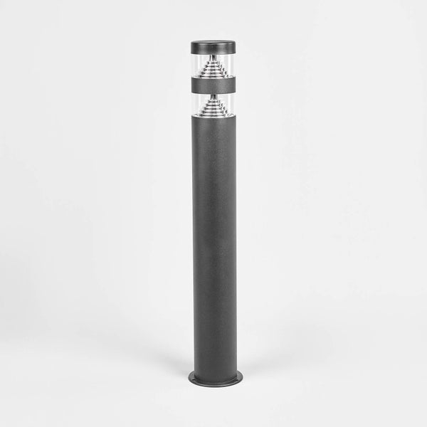 Lindby LED Außenleuchte Lanea (spritzwassergeschützt (Modern) in Schwarz aus Edelstahl (1 flammig, ) - Wegeleuchte Pollerleuchte Wegelampe Sockelleuchte