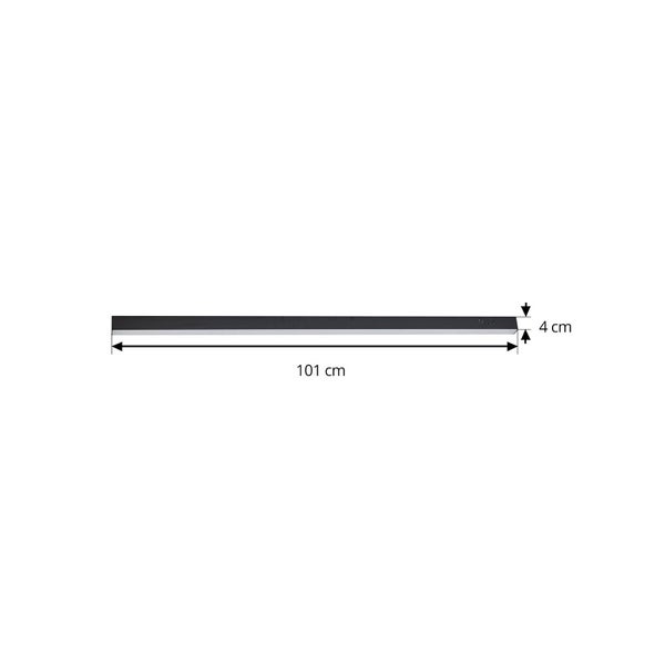 Lucande LED Deckenleuchte Teniona dimmbar mit Leselampe (Modern) in Schwarz aus Aluminium (1 flammig, ) - Lampe Deckenlampe Wohnzimmerleuchte