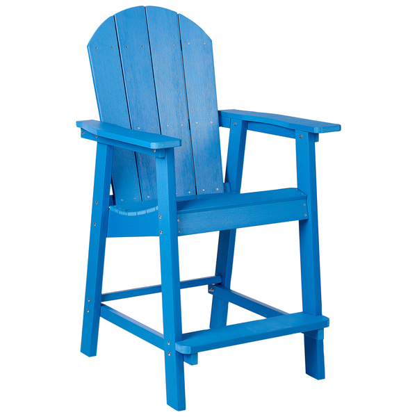 Garten-Barstuhl ADIRONDACK Kunststoff Blau