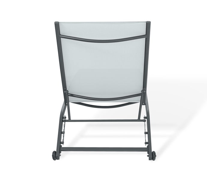 Ondis24 Sonnenliege Chaise Kunststoff anthrazit/weiß