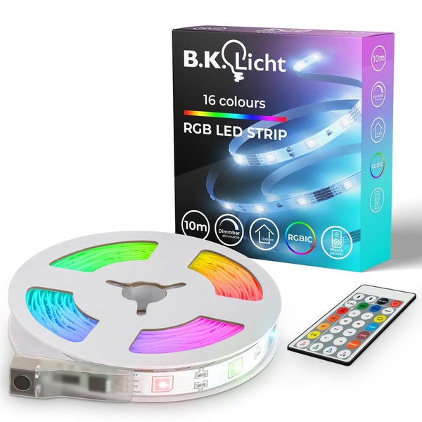 LED Streifen 10 m - dimmbar, Fernbedienung, Farbwechsel, Magic RGB