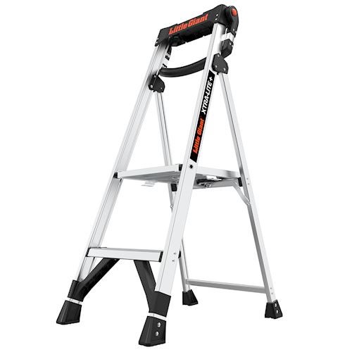 Little Giant Xtra Lite Aluminium Trittleiter mit Plattform und Sicherheitsbügel