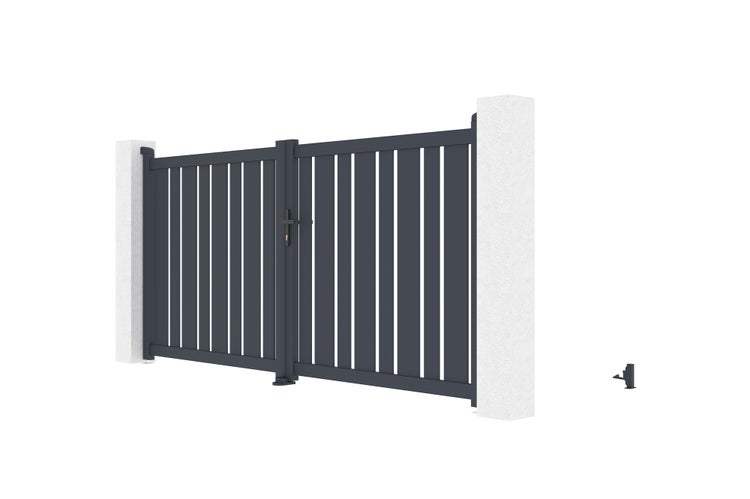 Doppelflügeltor aus aluminium 3m VEYMONT 300B140