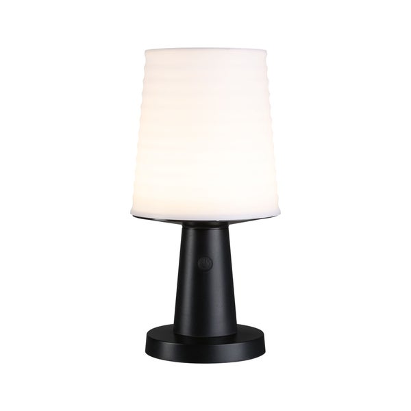 Moderne LED Tischleuchte mit Akkufunktion und Ein Ausschalter am Leuchtenfuß