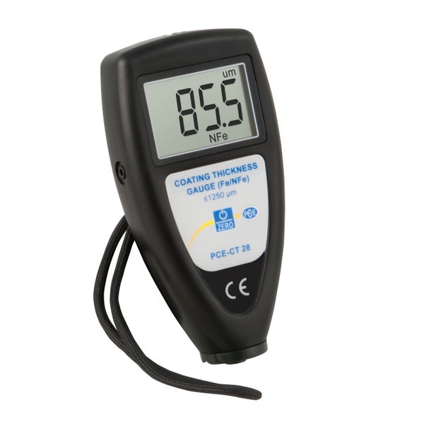 PCE Instruments Materialdickenmessgerät PCE-CT 28| 0-1250 µm | Genauigkeit: ±2 % | 0,1mm bei NFe / ab 0,3mm bei Fe