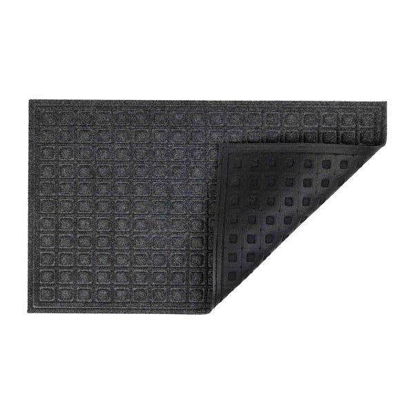 Fußmatte mit quadratischem Muster und rutschfester Rückseite