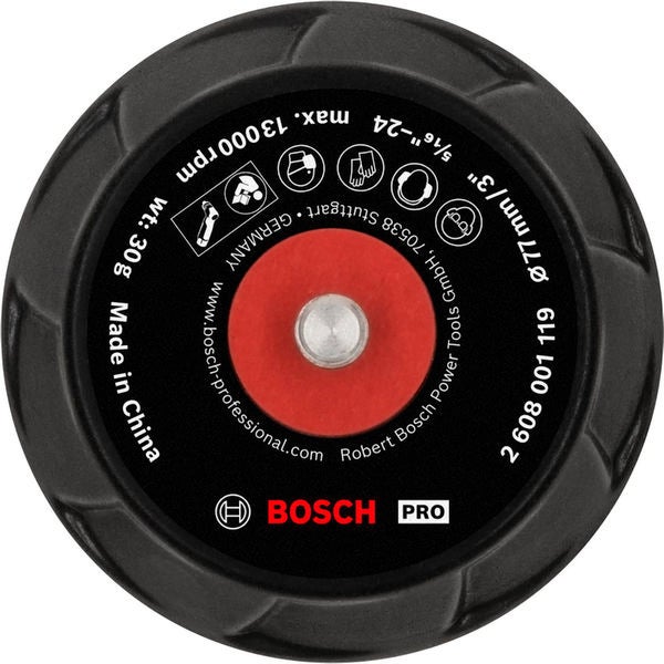 Bosch Pro Logo. Trennscheibe 77 Millimeter Durchmesser, maximale Drehzahl 13000 Umdrehungen pro Minute.