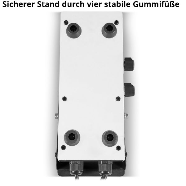Sicherer Stand durch vier stabile Gummifüße