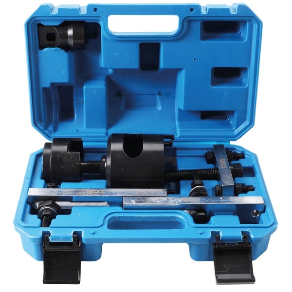 Werkzeugsatz für Traggelenke in einem blauen Werkzeugkoffer