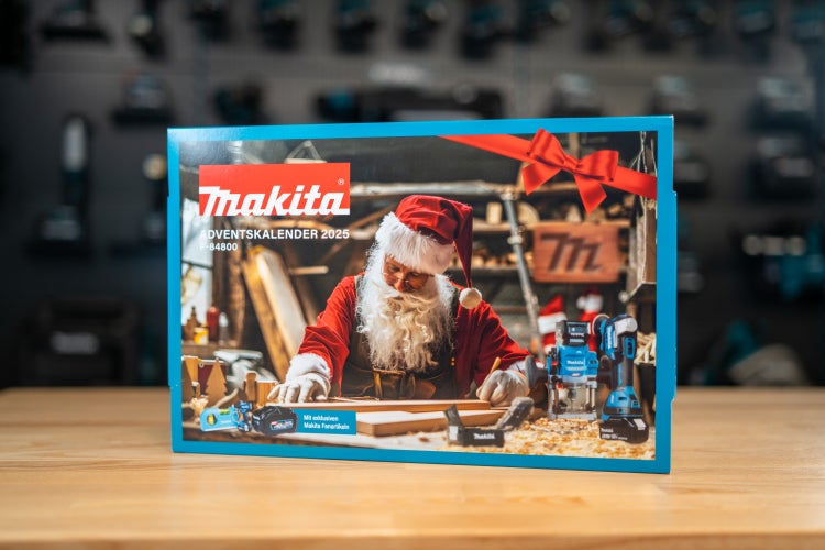 Makita Adventskalender 2025 mit exklusiven Makita Fanartikeln