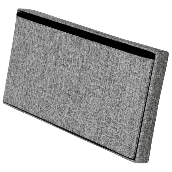 Sitzhocker mit Stauraum tectake  76 x 38 x 38 cm faltbar hellgrau