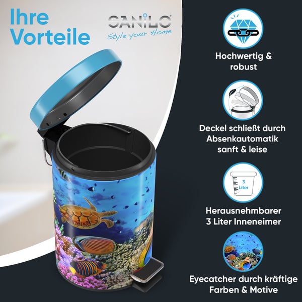 Sanilo Kosmetikeimer 3L mit Absenkautomatik Ocean