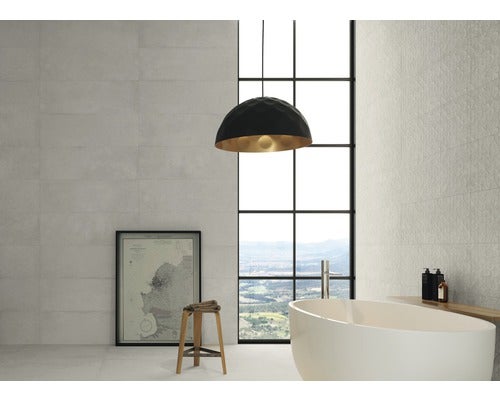 Steingut Wandfliese Momentum White 30x90cm rektifiziert