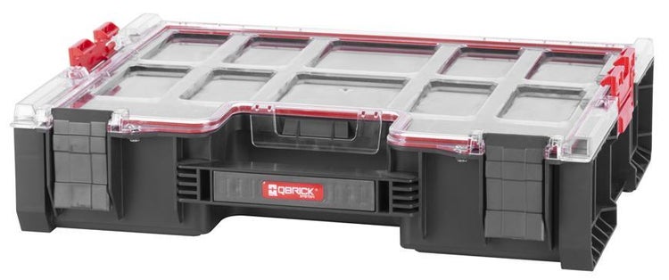 PROREGAL QBRICK Sortimentskasten Pro HxBxT 36 x 45 x 11 cm 9 Liter Inkl. Schaumstoffeinlage Mit Deckgriff Mit Klemmverschlüsse Schwarz