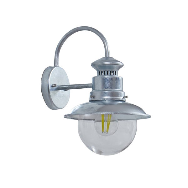Lindby Wandleuchte außen (Laterne) Celinor (spritzwassergeschützt (Vintage, Industriell) in Chrom aus Metall (1 flammig E27) - Außenwandleuchten Wandlampe Led Außenlampe Outdoor für
