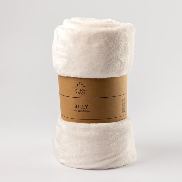 Gerollte, flaumige Kuscheldecke 150x200 cm mit Papierbanderole