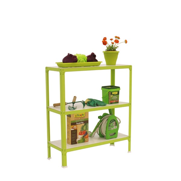 PROREGAL Wohnregal Living Koala Wood mit 3 Fachböden HxBxT 90 x 80 x 30 cm Fachlast 150 kg Grün/Weiß