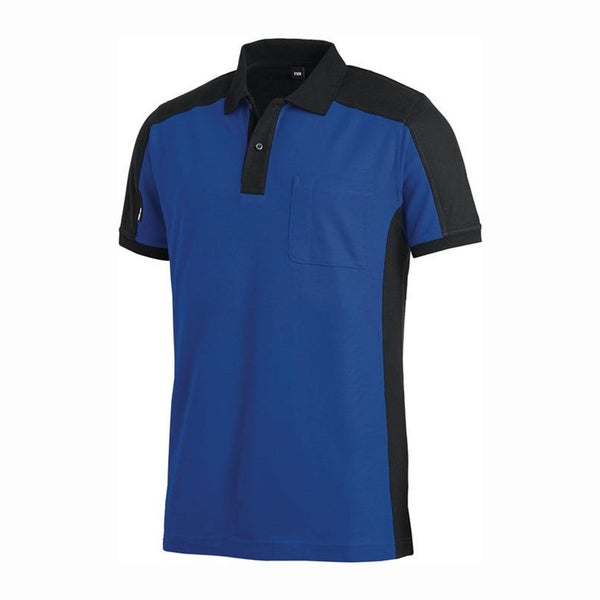 FHB Poloshirt KONRAD Größe XL royal / schwarz - 91490-3620-XL