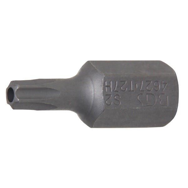 BGS Bit Länge 30 mm Antrieb Außensechskant 10 mm (3/8) T-Profil (für Torx) mit Bohrung T27 - 4627