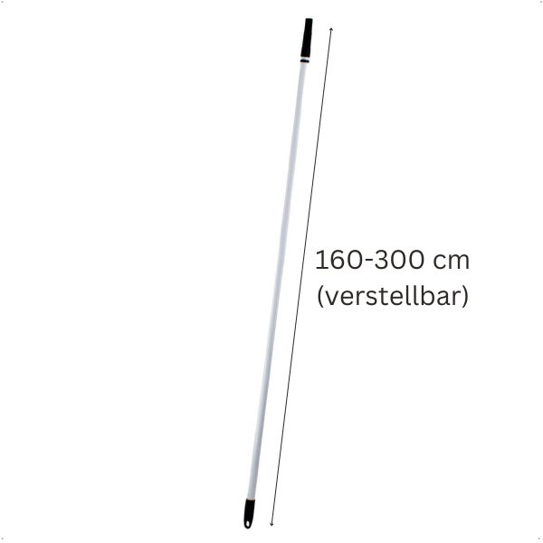 Verstellbare Teleskopstange, 160 bis 300 Zentimeter.
