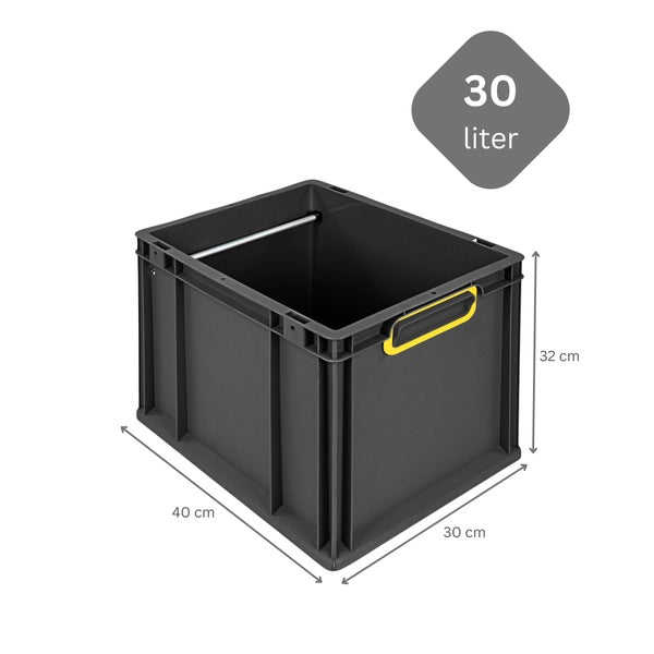 Aufbewahrungsbox mit den Maßen 40 x 30 x 32 cm und einem Fassungsvermögen von 30 Litern