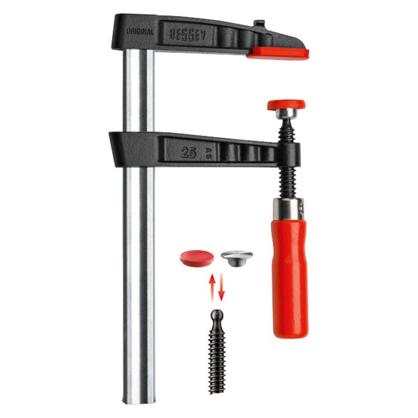 Bessey Temperguss-Schraubzwinge 250 x 80 mm - TG25B8