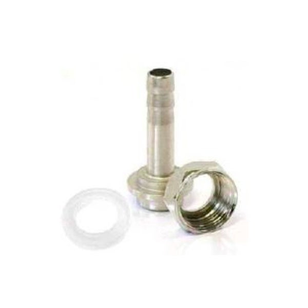 Sechskantmutter 5/8, Tülle gerade 7mm, Dichtung für Bier und CO2 Schlauch