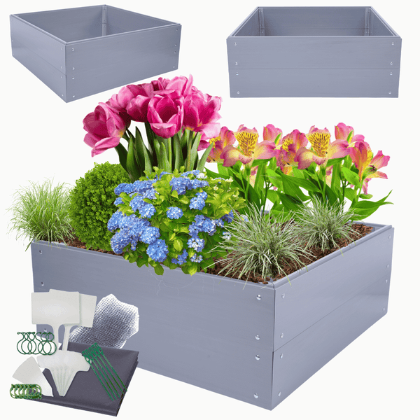 Hochbeete Growline Plast HxBxT 41x80x45 cm 2 Ebenen Kunststoff Grau
