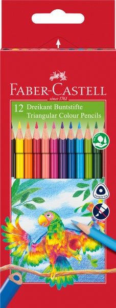 Faber-Castell Buntstifte dreikant 12er Set